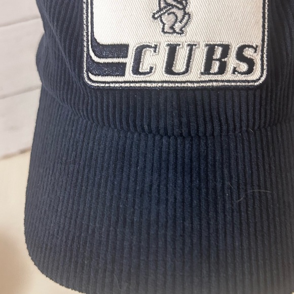 Men's chicago CUBS 47  corduroy navy BLUE hat 🧢 - Picture 2 of 5